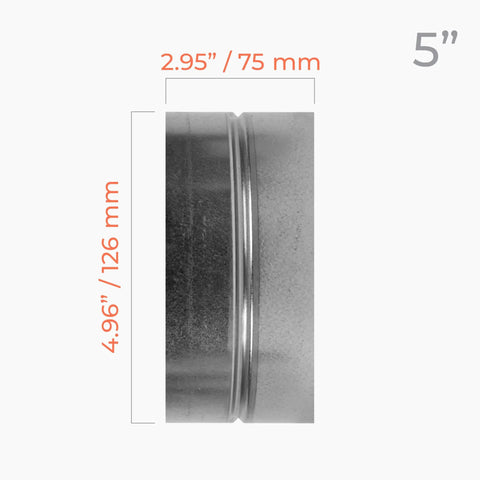 Top Shelf 5 Inch Galvanized Metal Duct Connector For Hvac Ventilation Female Pipe Coupling Adapter Built Tough With No Mess Alignment Crafted For Dryer Ducts Bends And Quick Extensions Heavy Duty For Easy Installations And Reliable Airflow Anytime