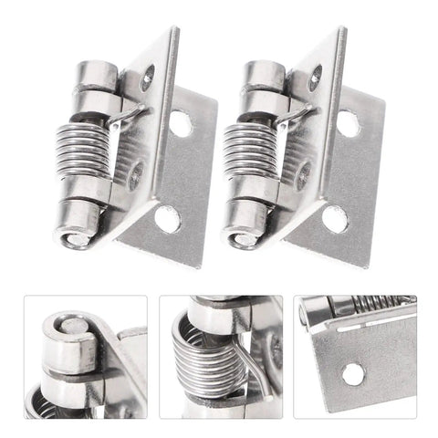 Close-up of 10 Pack Stainless Steel Self Closing Spring Door Hinges Heavy Duty For Cabinets And Doors Quiet Durable Hinge Hardware