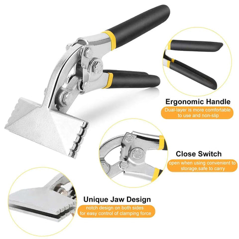 Sheet Metal Bender Pliers With 3 Inch Offset Jaw And Seven And A Half Cm Long Jaw For Tight Spaces Easy Bending Seaming And Flattening