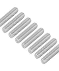 Eight M6 x 25mm 304 stainless steel fully threaded rods (right-hand thread)