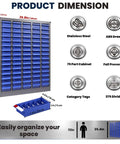 75 Drawer Parts Cabinet For Garage And Workshop, Heavy Duty Stainless Steel Nut And Bolt Organizer With 140 Labels And 375 Dividers, 35 Inch High By 26 Inch Deep By 9 Inch Wide, Built To Tackle Small Parts And Hardware.