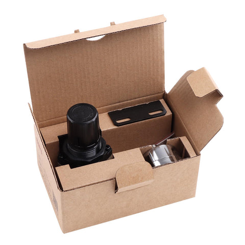 Open box with Low Pressure Air Regulator For Air Compressor With Gauge And Bracket One Quarter Inch NPT Female Adjustable AR2000N02 0 To 40 PSI