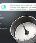 Close-up of Heavy Duty Concrete Hole Saw Kit With Tungsten Carbide Core Bits And SDS-Plus SDS-Max Shanks