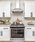 Badass Matte Black Cabinet Handles And Kitchen Drawer Pulls With 5 Inch Center To Center Spacing on white kitchen cabinets.