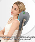 Ergonomic Office Chair Headrest With Adjustable Neck Support And Removable Washable Cover in use, attached to a chair.