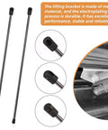 Top Shelf Tonneau Cover Lift Strut Replacement 2 Pack For Bakflip Hard Tri Fold Truck Bed Covers showing black steel rods and brackets.