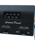 RV Thermostat Replacement 7330F3852 with control panel and colored wires, compatible with Mach series air conditioners.