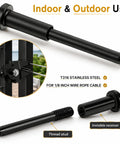 50 Pack Black Cable Railing Kit Deck Ready Setup With Dead Simple Stainless Steel Cables Hidden Mounting Hardware For 2x2 Posts Sleek Turnbuckle Free Rig Ideal For Patios And Fences black stainless steel cable hardware