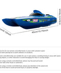 Side view of the Beast Speed 30kmh Brushless Turbojet Remote Control Boat with 2.4GHz Radio Waterproof Hull and safety guidelines