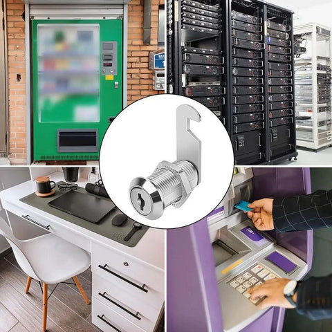30mm Zinc Alloy Cam Lock Set for RVs Camper Doors Tool Boxes Cabinets and Drawers Heavy Duty Security with silver finish