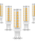 Five G9 LED Bulbs 75W 80W 100W Halogen Equivalents, 1000 Lumen Soft Warm White 3000K, AC120V 8W Bi-Pin LED Corn Light