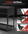 36 By 18 Inch Welding Table With 0.63 Inch Fixture Holes, Non Slip Foot Pads, Built To Last Carbon Steel Frame, 800 Lbs Static Weight Capacity