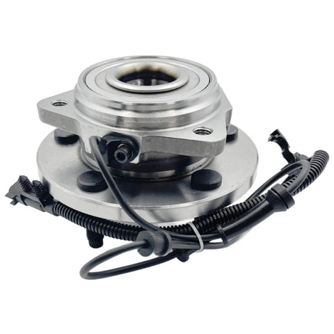 Front view of Front Wheel Hub And Bearing Assembly For 2007 2010 Jeep Wrangler JK 5 Lug With ABS OE Quality Replacement Hub Bearing