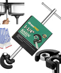 11 Inch Basin Wrench With Adjustable Jaws For Tight Spaces Swivel Head 180 Degree Access Faucet Nut Tool shown in use under sink