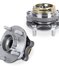 Front Wheel Hub Bearing Assembly Pair For 2007-2012 Nissan Altima 2.5L 4-Cylinder With ABS Sensor, 5 Lug, 4-Bolt Flange
