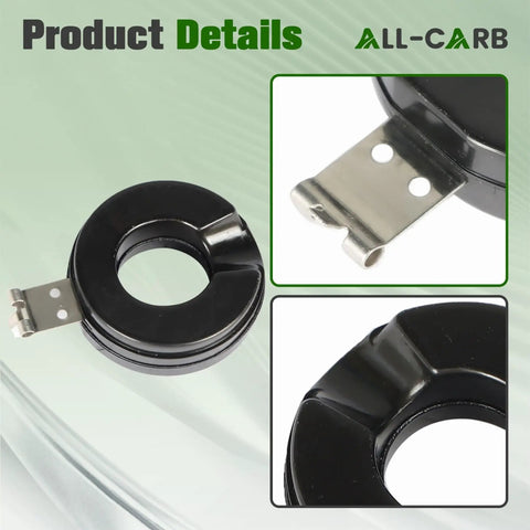 Black float component from Two Pack Carburetor Repair Kit With Float Replacement For Johnson Evinrude Outboard Motors