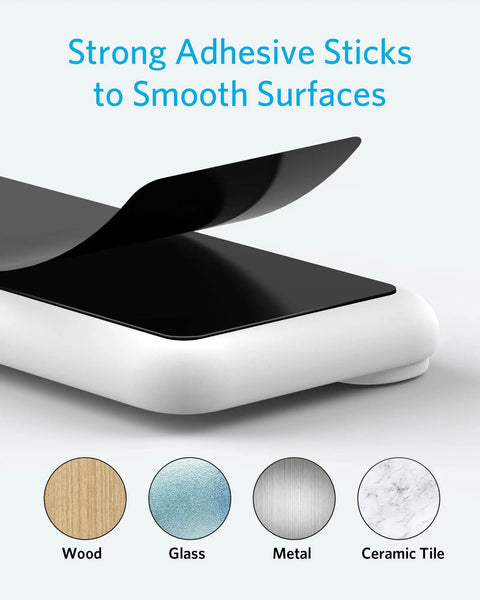 Magnetic Cable Organizer With Five Clips For Lightning USB C Micro USB and Other Wires Sticks to Wood Marble Metal or Glass