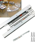 Smooth As Butter Silent Drawer Slides Bottom Mount Soft Close Glides For Woodworking Seventy Five Cm steel tracks with screws for easy installation.