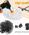 Electric Pigment Mixer Kit For Tattoo Ink With 100 Mixing Sticks Compact Black Mixer Machine For Pros In The Tattoo Shop High Speed Performance Sanitary Clean Workflow For Long Tattoo Sessions, black mixer on ink cup tray