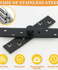 Heavy Duty 6 Inch Pivot Hinge With 360 Degree Rotation Concealing Up Down Shaft Middle Core Stainless Steel Black Finish Door Hinge 2 Pack Ideal For Interior And Exterior Doors Built To Last
