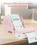 4x6 Bluetooth Thermal Label Printer For Shipping Labels And Small Business Use Wireless Printing For Packages At Home Or Office Compatible With iPhone Android iPad MacOS Windows Via Bluetooth Or USB No Ink Pink in office setting