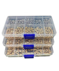 Copper Insert Nut And Bolt Set For M2.5 M3 M4 With Knurled Threads, 260-Piece All-in-One Handy Maintenance Kit, Everyday General Hardware For Quick Fixes, Solid Copper Build For Stable Fit in organizer box
