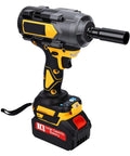 Karlak Brushless Electric Impact Wrench With 800Nm Heavy Duty Torque Adjustable Speed Cordless Tool For Truck Wheel Nuts And Seized Bolts Us Plug, showing ergonomic design and large battery.