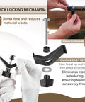 Gloved hand using Replacement Track Clamps Kit For Clamp Trak Accu Cut Adaptive Cutting System Mini Trak And Universal Trak Kits Secure Stable Clamping for precise woodworking.