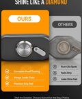 Comparison of corrosion-proof screwdriver with premium grip versus others showing rust spots, highlighting 78 In 1 Magnetic Ratchet Screwdriver Set With Detachable T Handle And Diamond Faceted Grip