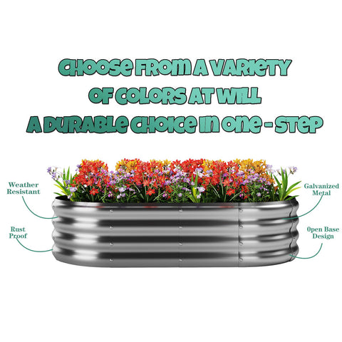 Beefed Up Round Galvanized Metal Planter Kit For Raised Garden Bed 2x2x1ft Outdoor Box In Black With No Sharp Edges And Weatherproof Durability
