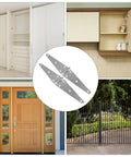 Heavy Duty 4 Inch Galvanized Gate Hinges Set for fence doors, cabinets, and closets in various indoor and outdoor uses.