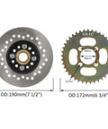 Brake disc and sprocket for Beefed Up 1 Inch Live Axle Kit For Go Karts ATV UTV Quad Buggy 32 Inch Long 1 3 16 Thick Keyed Rear Axle