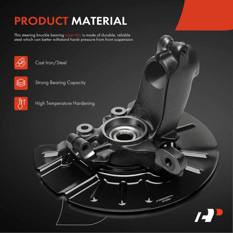 Two Pack Front Left And Right Steering Knuckle And Wheel Bearing Hub Assembly With Dust Shield For Ford Focus 2014 To 2018