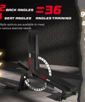 Beefy 1200 Pound Capacity Weight Bench With Leg Extension And Curl, angles shown, Bench3000 Max in adjustable position