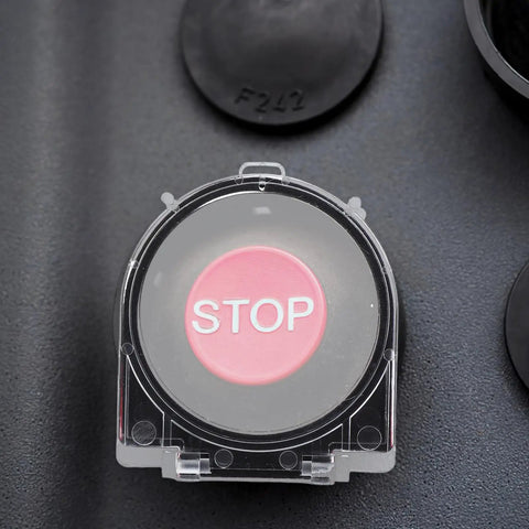 Clear Push Button Switch Protector Guard on Stop Button, transparent plastic safety cover for machines