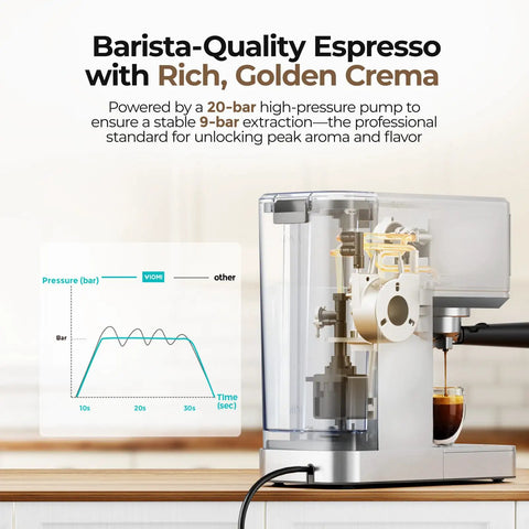 Sick Home Barista Essential Featuring Professional Espresso Machine With Milk Frother And Instant Cold Brew Maker For No Sweat Daily Grinds And Smooth 20 Bar Extraction Vibes showing brewing process and espresso extraction.