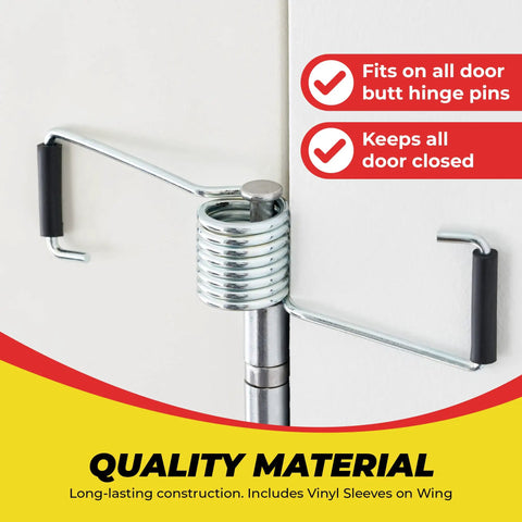 Self Closing Door Closer Kit For Interior Doors Fits Most Hinge Pins 4 Pack With Vinyl Sleeves Prevents Scratches No Sweat Install
