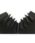 High Density Acoustic Foam Corner Bass Traps For Music Studios Podcast Recording Home Cinema Audio Treatment, black foam design.