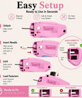 Easy setup guide for Handheld Stitch Gun For Clothes Featuring No Sew Hemming And Tagging With Six Strong Needles And Two Thousand Micro Fasteners.