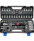 51 Piece Ratchet Socket Set With Multiple Sockets, Adjustable Tension Wrench, Handy Case, Pro Grade Repair Tool Kit for home use