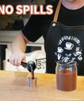 One-Handed Scoop With Funnel For Ground Coffee Protein Powder And Tea, 2 Tbsp Mess Free Pour, Spill Proof Funnel Keeps Spills In Check