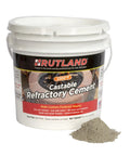 Castable Refractory Cement For High Temperature Fireplaces And Wood Stoves 12.5 Pound Easy Mix DIY Friendly No Heat Cure bucket.