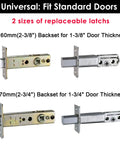 Double Door Handle Set With Deadbolt And Lever For Front Doors Keyed Alike Cylinders Right And Left Handed Heavy Duty Pewter Black Used
