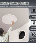 Round Aluminum Access Panel Flush Ceiling Cover Secure Mount Inspection Hatch with magnetic closure design for easy access.