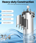 Beefy 304 Stainless Steel Bag Filter Housing, 2 Inch NPT Inlet Outlet, High Pressure Water Filtration System features