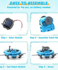 Solar Robot Kit For Kids Six In One Science Toys With 120 Pcs Building Experiments For Ages 8 To 12 Boys And Girls Hands On Solar Powered Education Gift For Curious Minds assembly steps