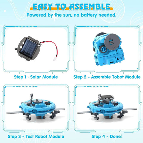 Solar Robot Kit For Kids Six In One Science Toys With 120 Pcs Building Experiments For Ages 8 To 12 Boys And Girls Hands On Solar Powered Education Gift For Curious Minds assembly steps