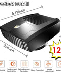 Keeping The Chill At Bay While Driving This Portable 12V 200W Car Heater design with dimensions 5.12" x 3.9" x 2.4" for quick defrosting.