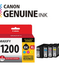 Packaging and ink cartridges of PGI-1200XL Four Color Ink Value Pack For MAXIFY Printers MB2120 MB2720 B2020 MB2320