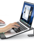 Ergonomic Metal Laptop Stand With Wrist Support And Detachable Riser For A Dope Desk Setup That Elevates Your Screen To Eye Level Fits